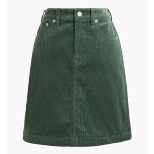 J.Crew Green Corduroy Skirt